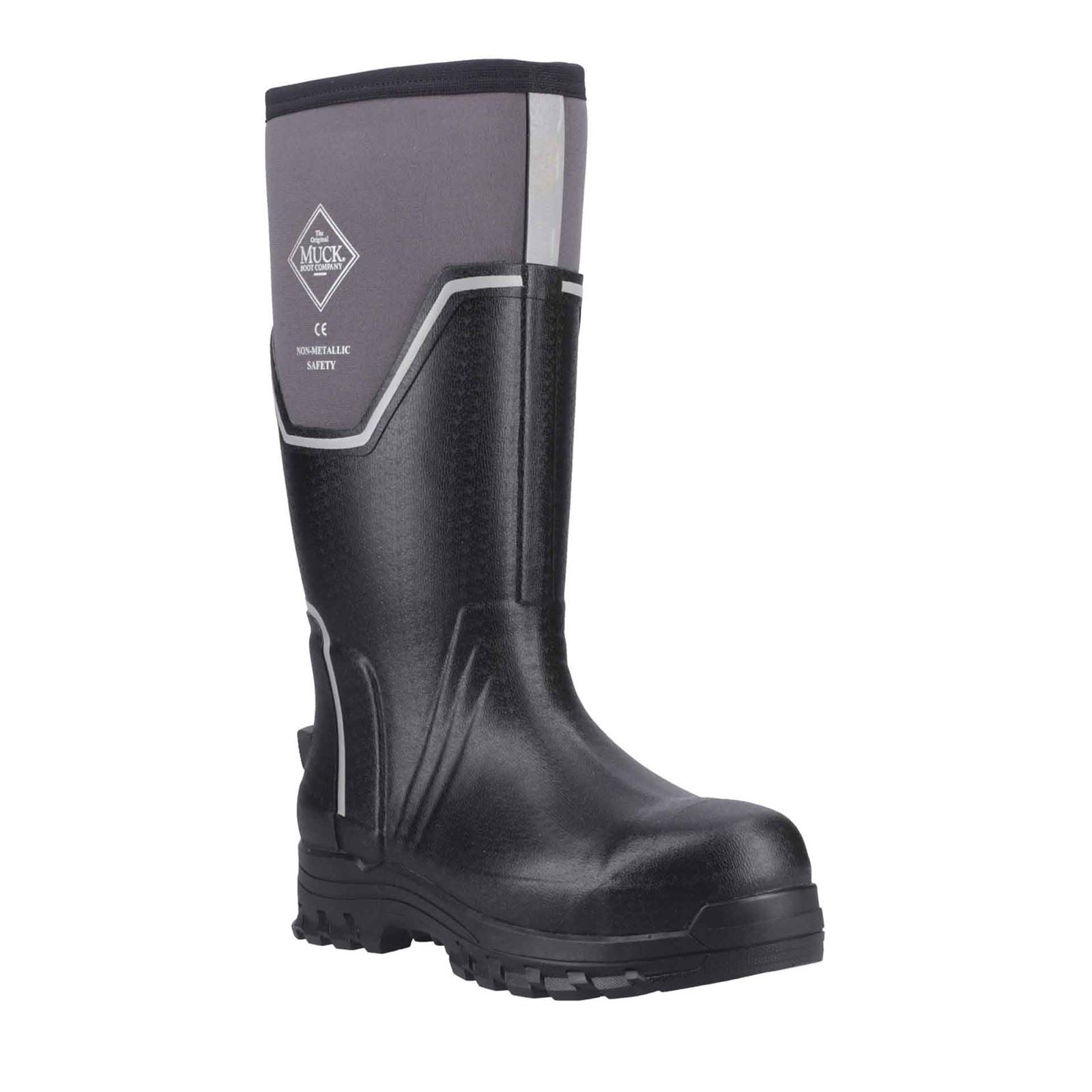 Muck Boots Grit S5 Bottes En Caoutchouc Pour Homme Noir/gris