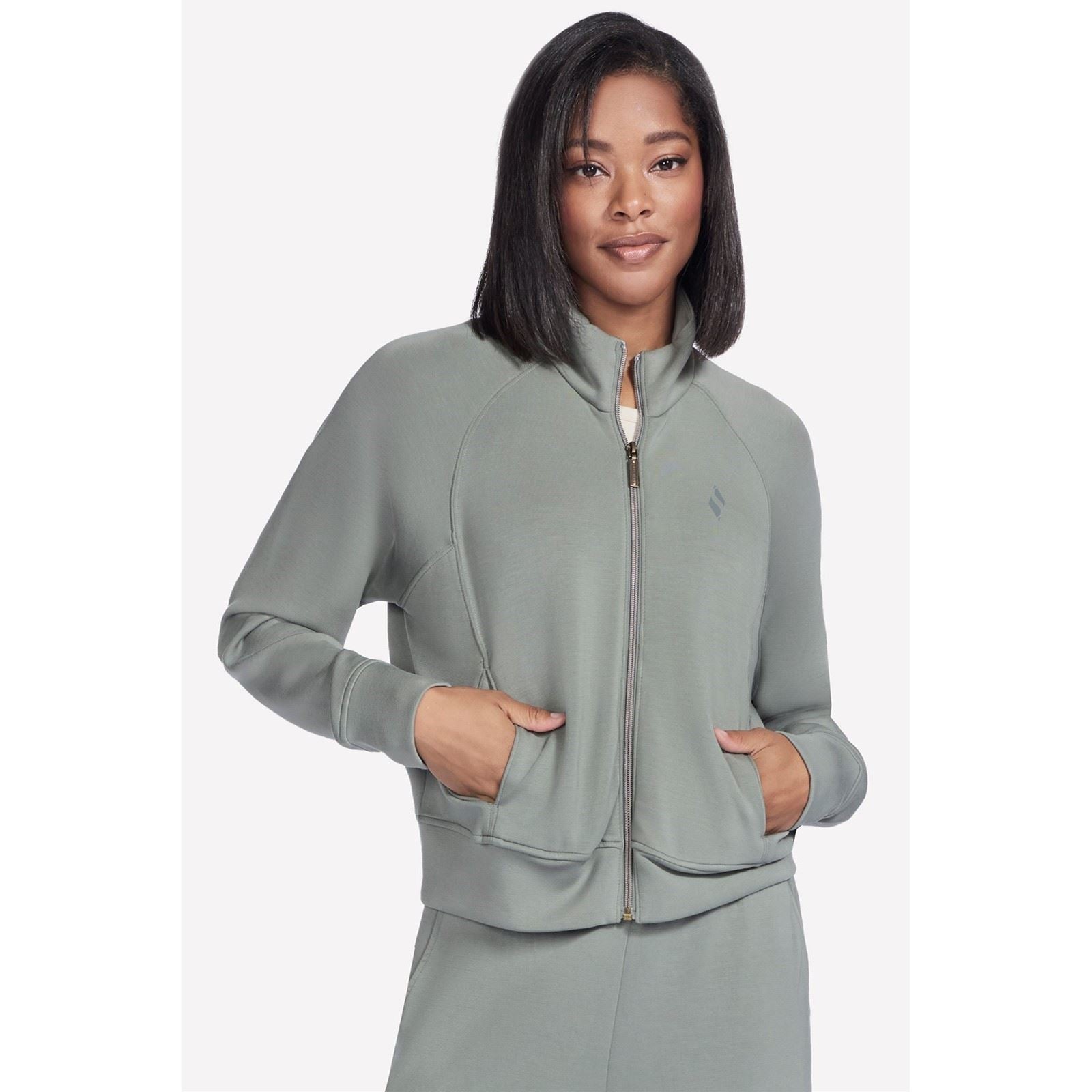 Skechers Skechluxe Elevate Veste Taupe Pour Femmes
