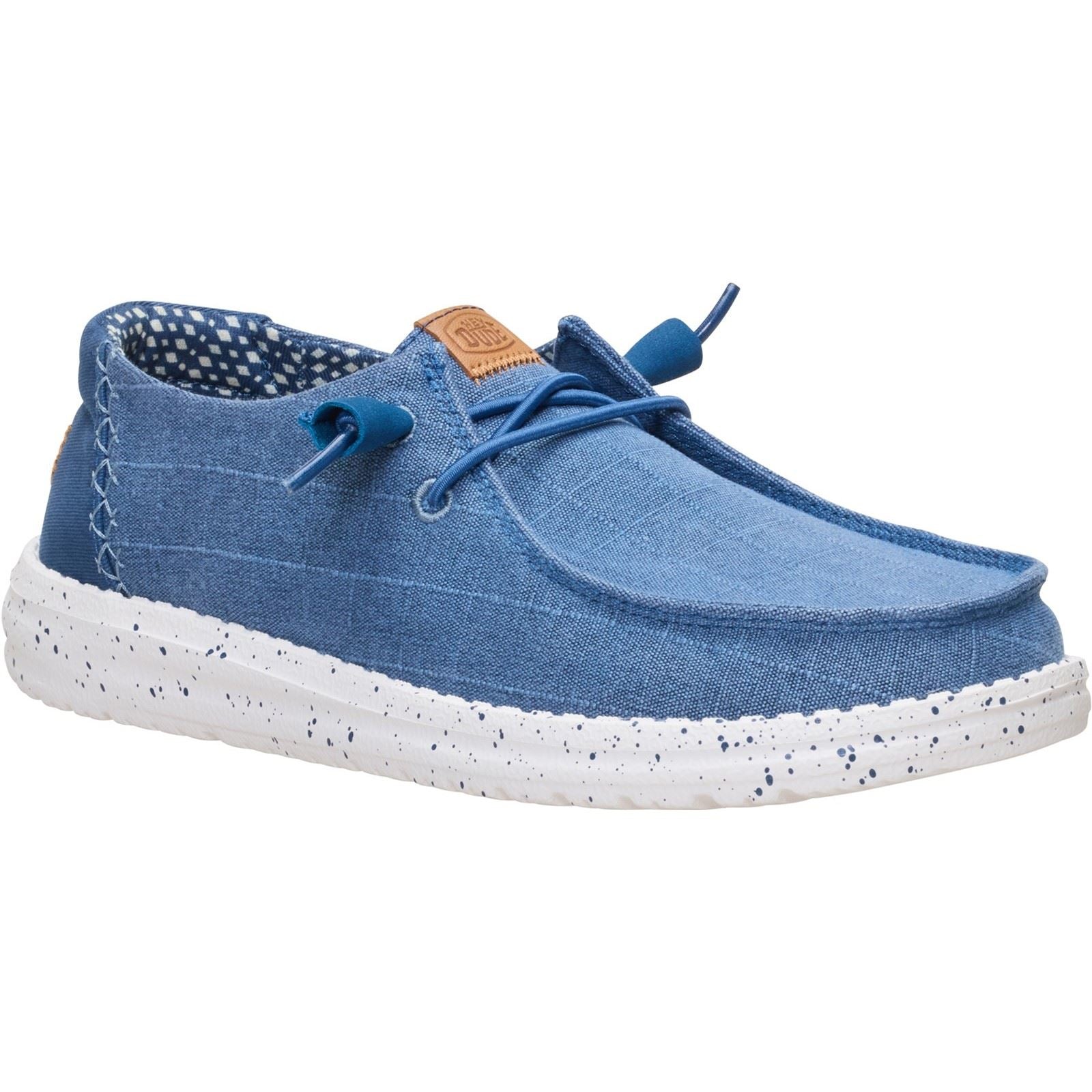 HEYDUDE Wendy Chambray Mocassins Bleus Ensign Pour Femmes En Textile