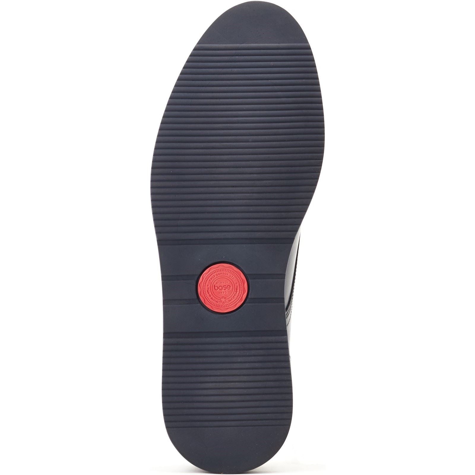 Base London Roly Chaussures À Lacets En Cuir Pour Hommes Bleu Marine