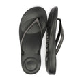 FitFlop Iqushion Sparkle Tongs Noires Pour Femmes En Caoutchouc