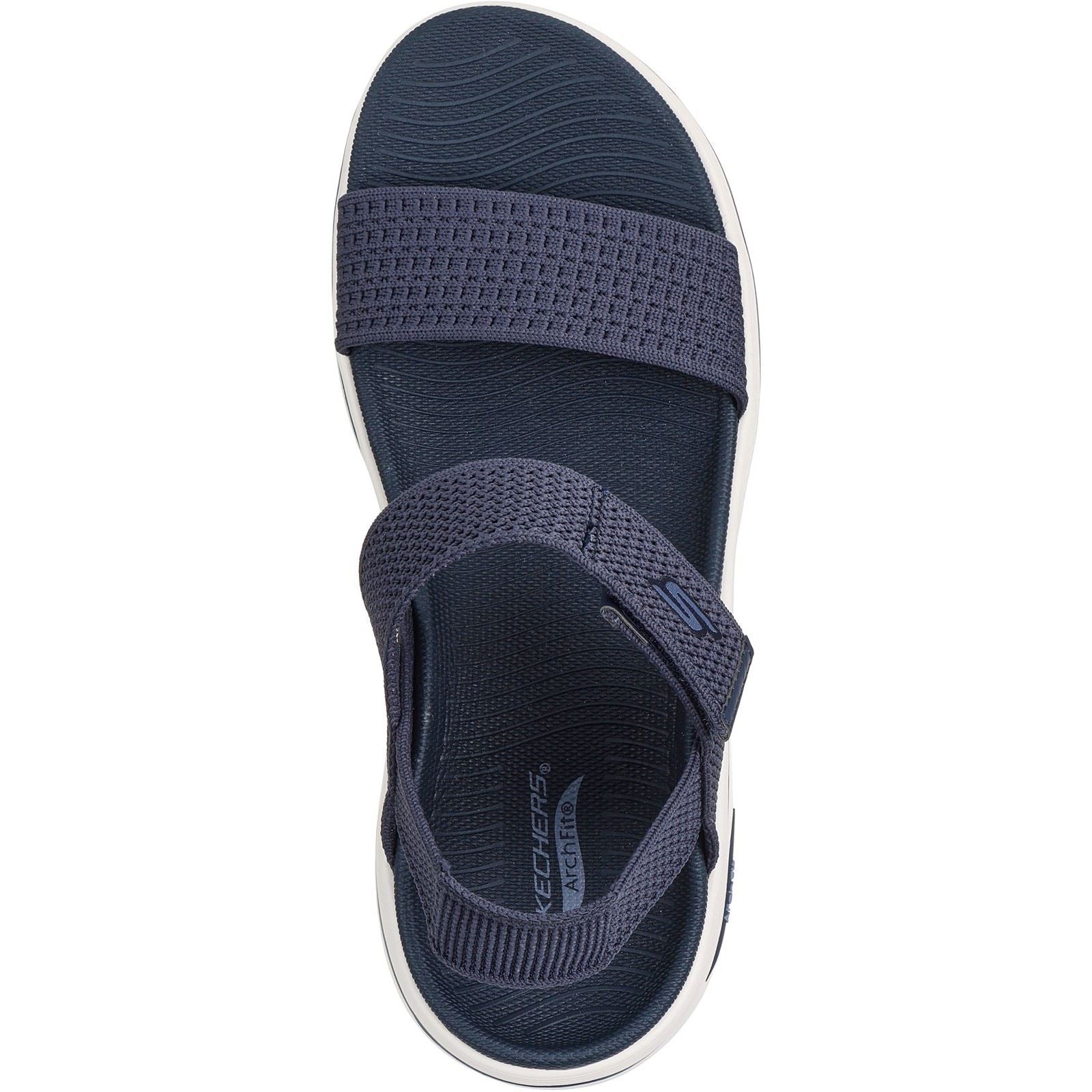 Skechers Go Walk Arch Fit 2.0 Sandales Pour Femmes En Toile Bleu Marine