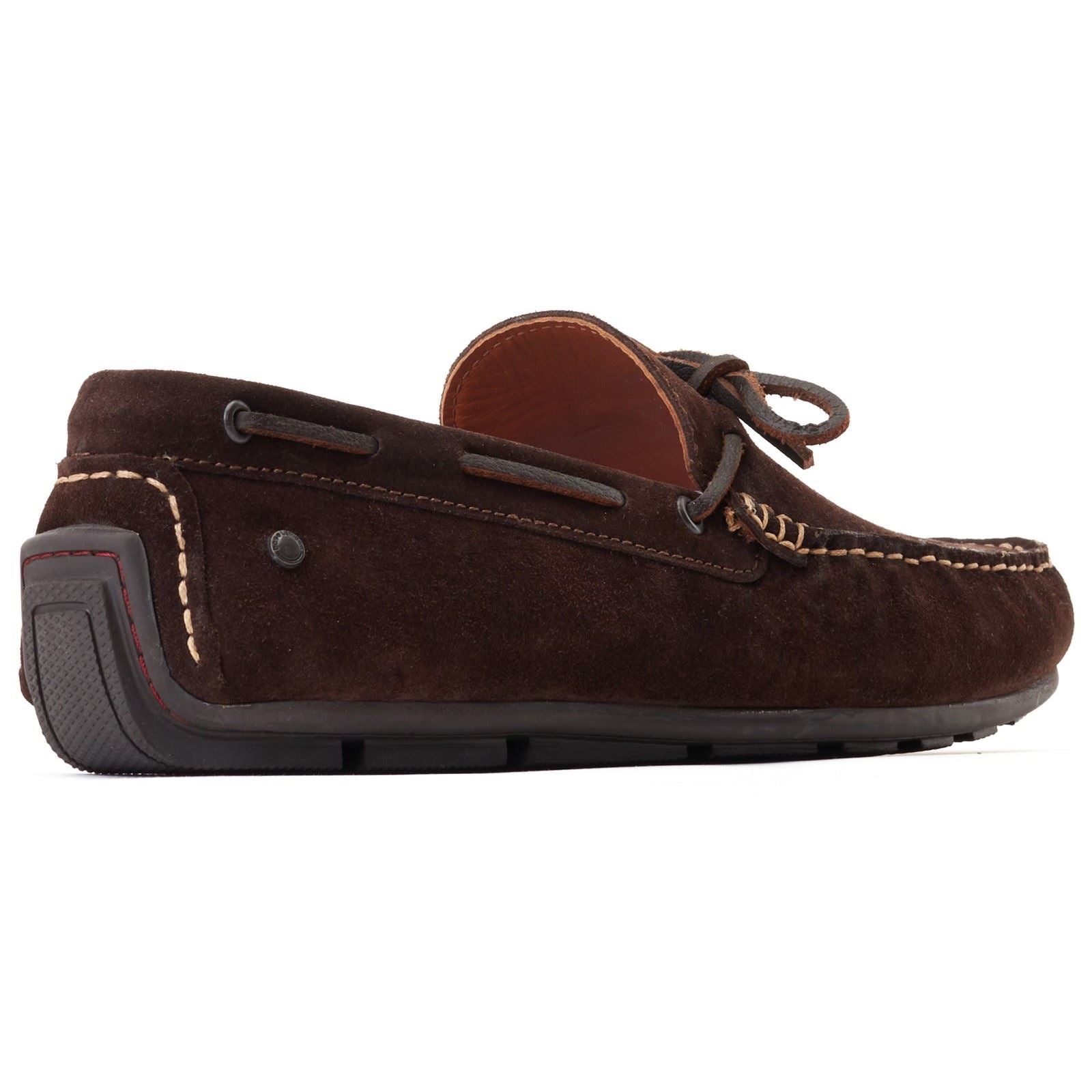 Base London Brooks Mocassins En Cuir Pour Hommes Brun Brûlé