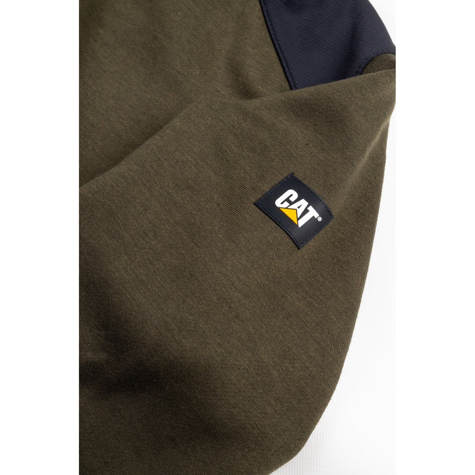 Caterpillar Essentials Sweat À Capuche Vert En Polyester Pour Hommes