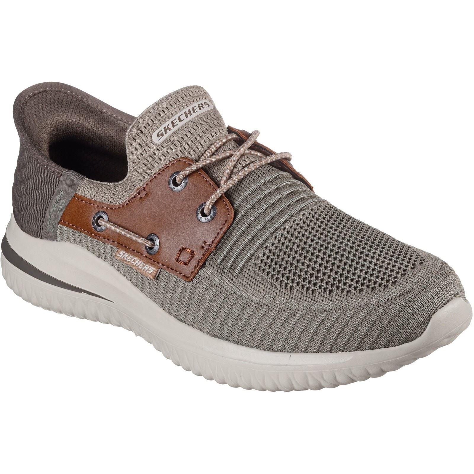 Skechers Delson 3.0 Roth Chaussures De Sport Pour Hommes En Toile Taupe/Marron