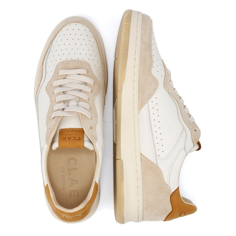 Clae Haywood Fog Baskets Blanches En Cuir Pour Hommes