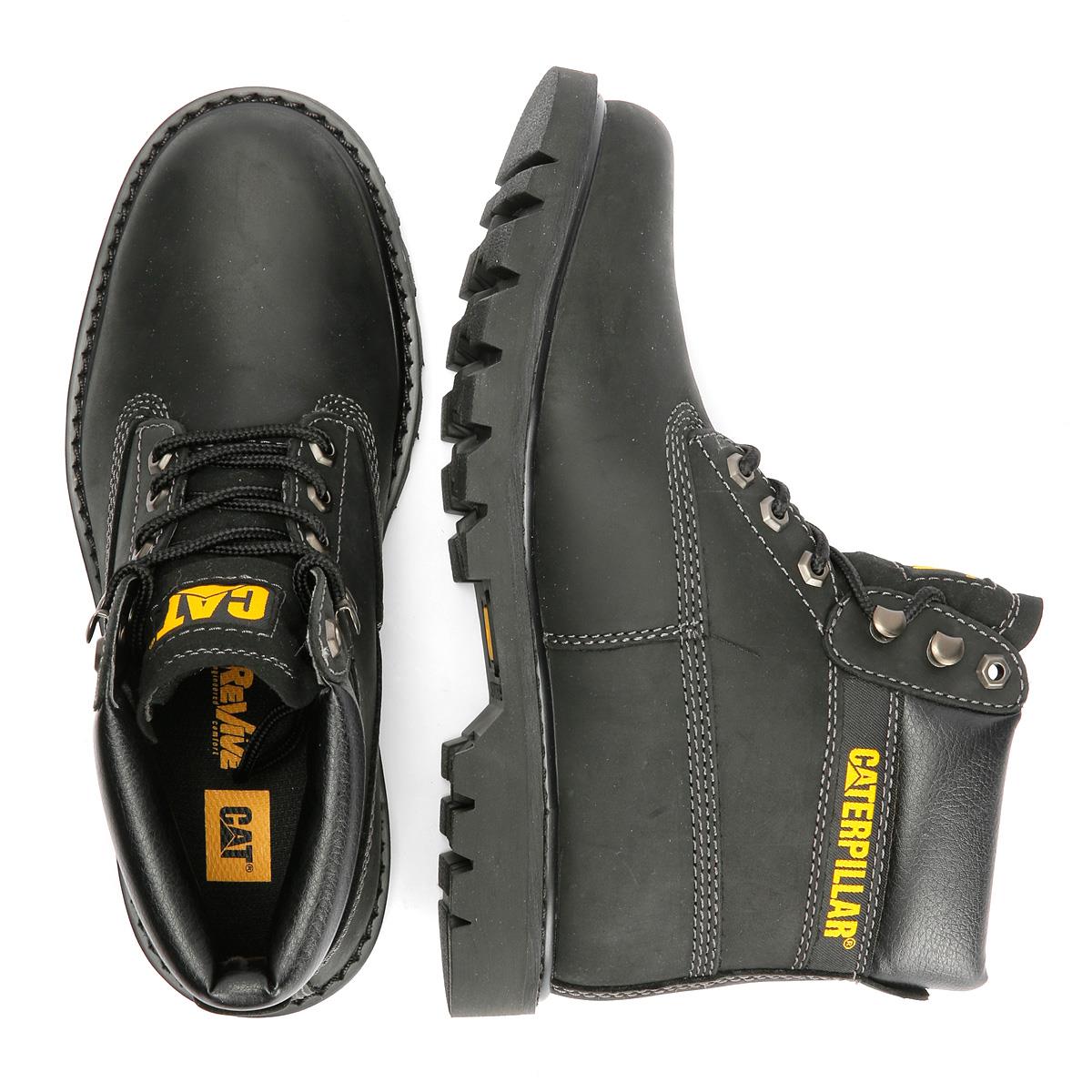 Caterpillar Colorado 2.0 Tractor Bottes Noires En Cuir Pour Hommes
