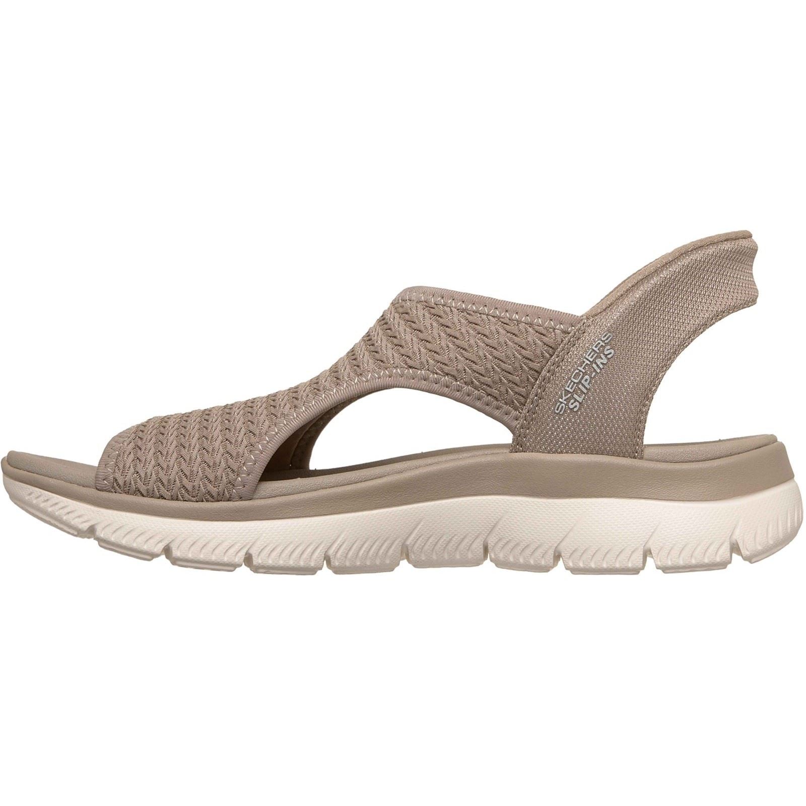 Skechers Summits Sweetly Evolved Sandales Taupe En Textile Pour Femmes