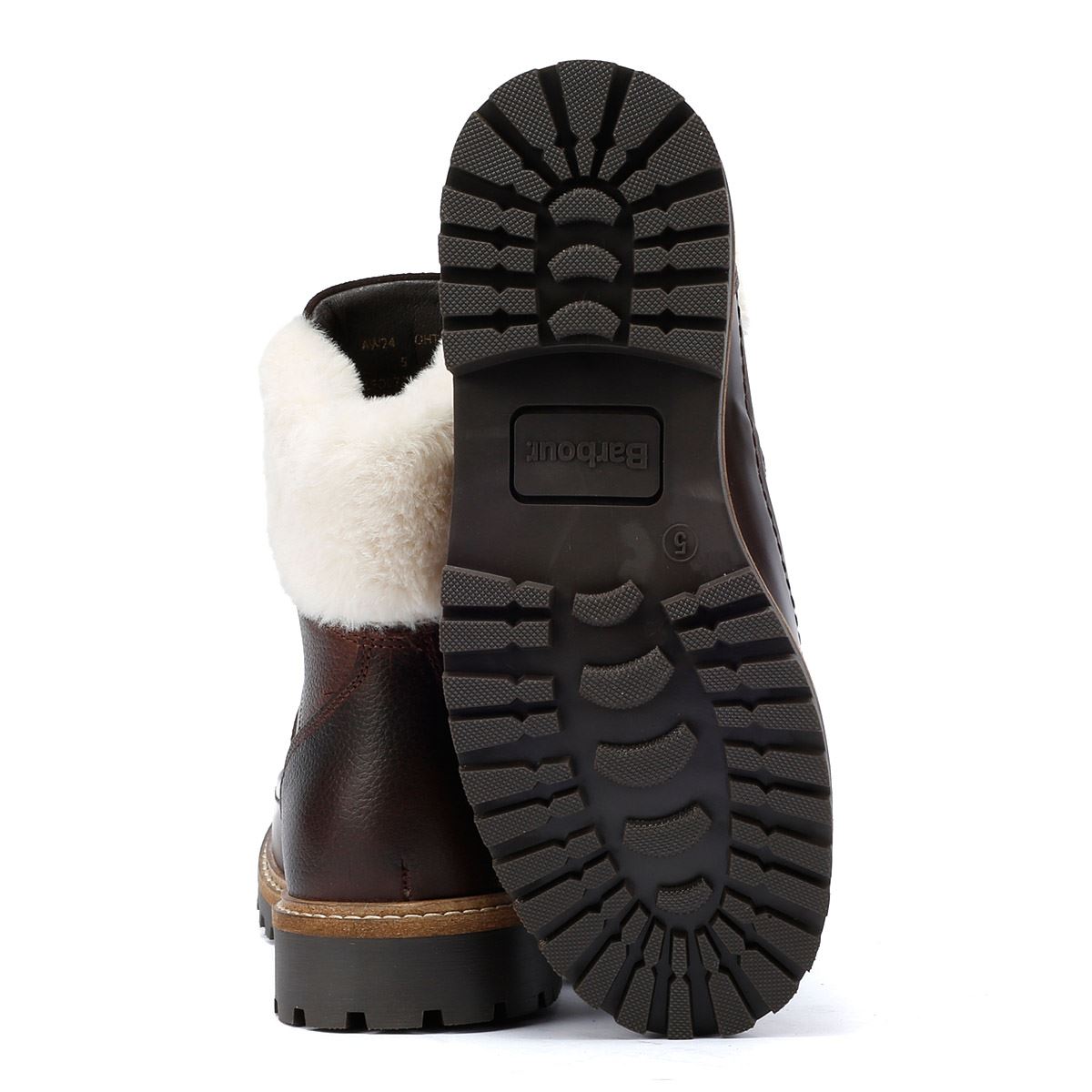 Barbour Woodside Hiker Bottes Marron En Cuir Pour Femmes