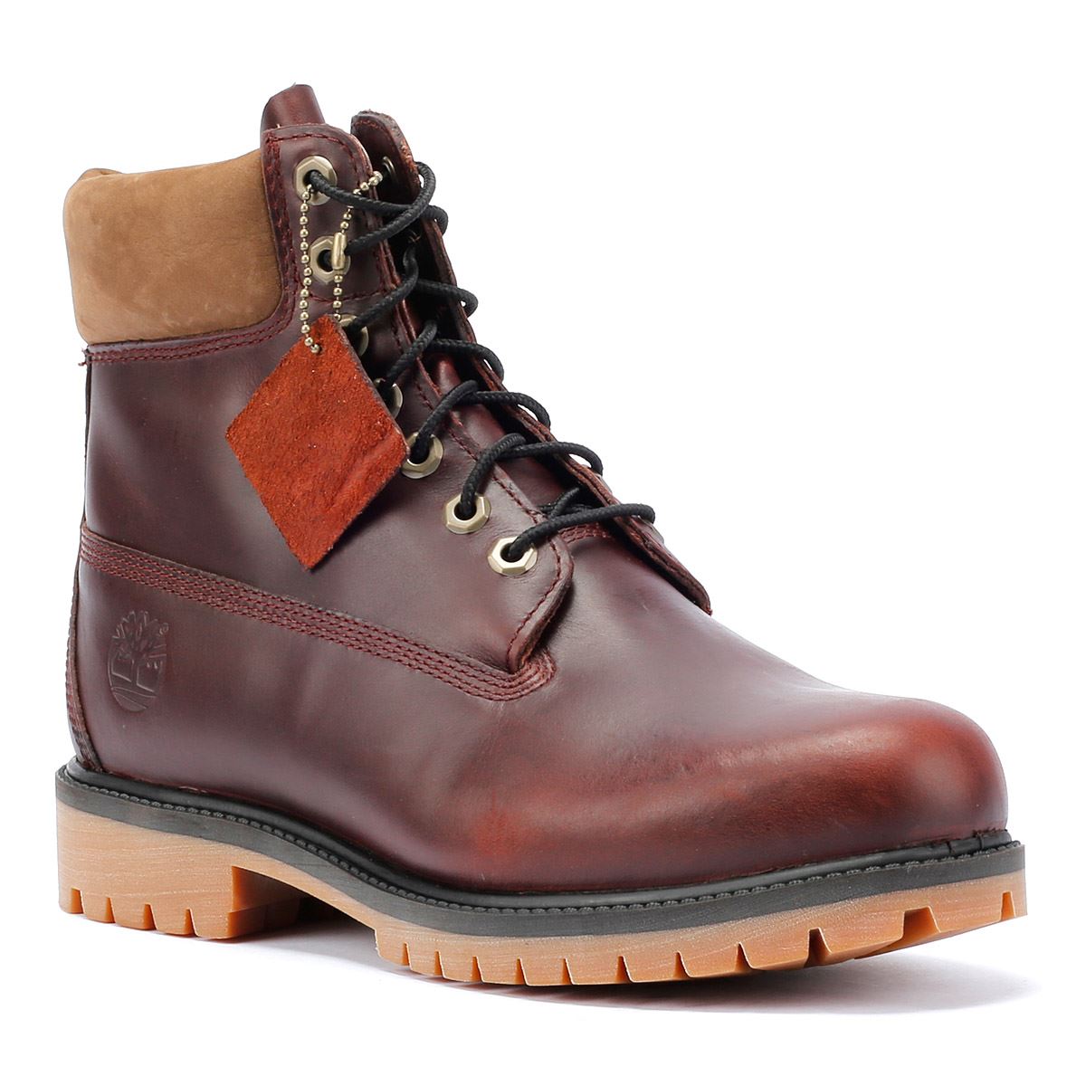 Timberland Heritage 6 Inch Waterproof Bottes Rouges En Cuir Pour Hommes