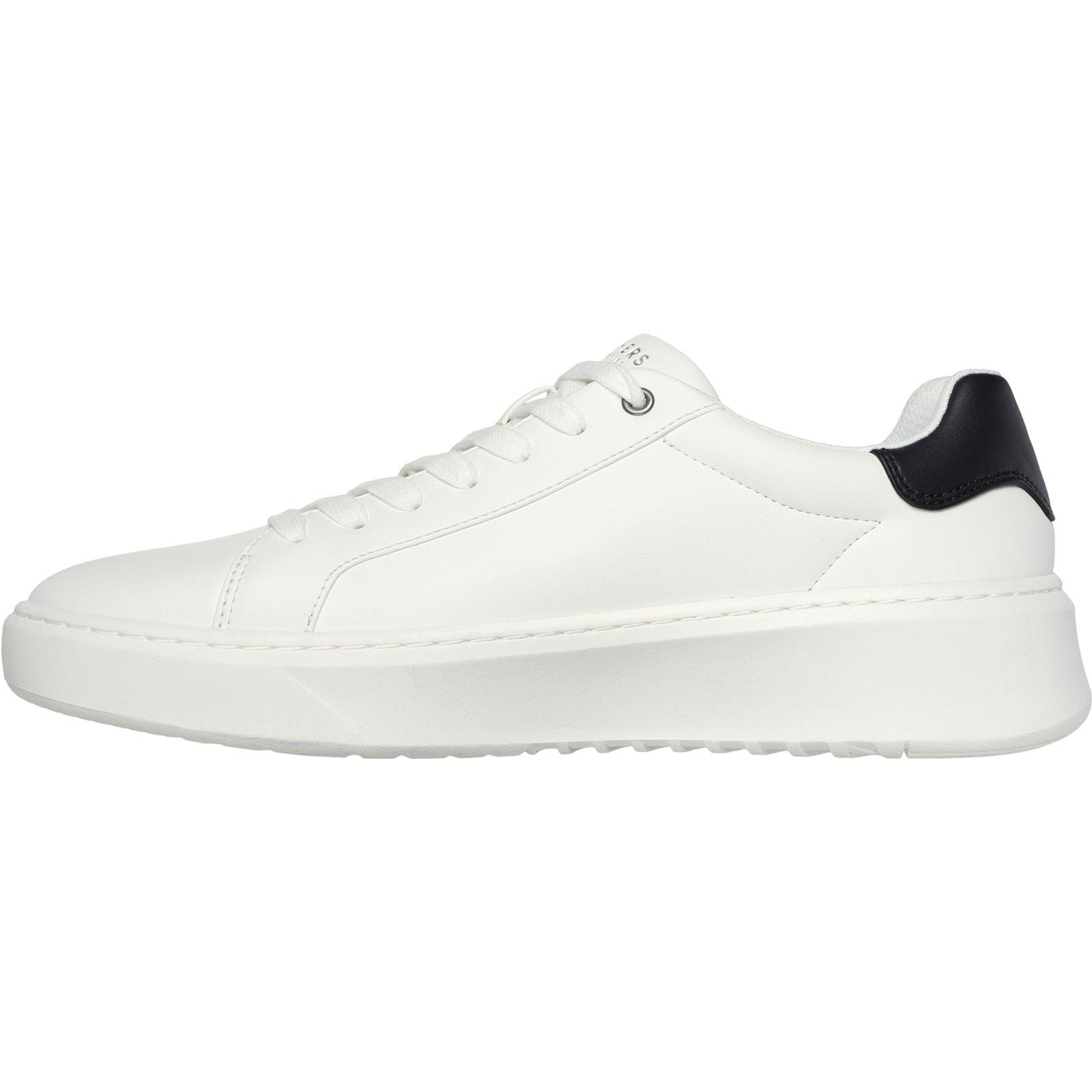 Skechers Court Break Suit Sneaker Baskets Blanches Synthétiques Pour Hommes
