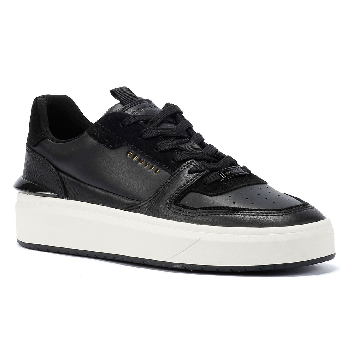 Cruyff Surefire Tennis Baskets noires en cuir pour hommes