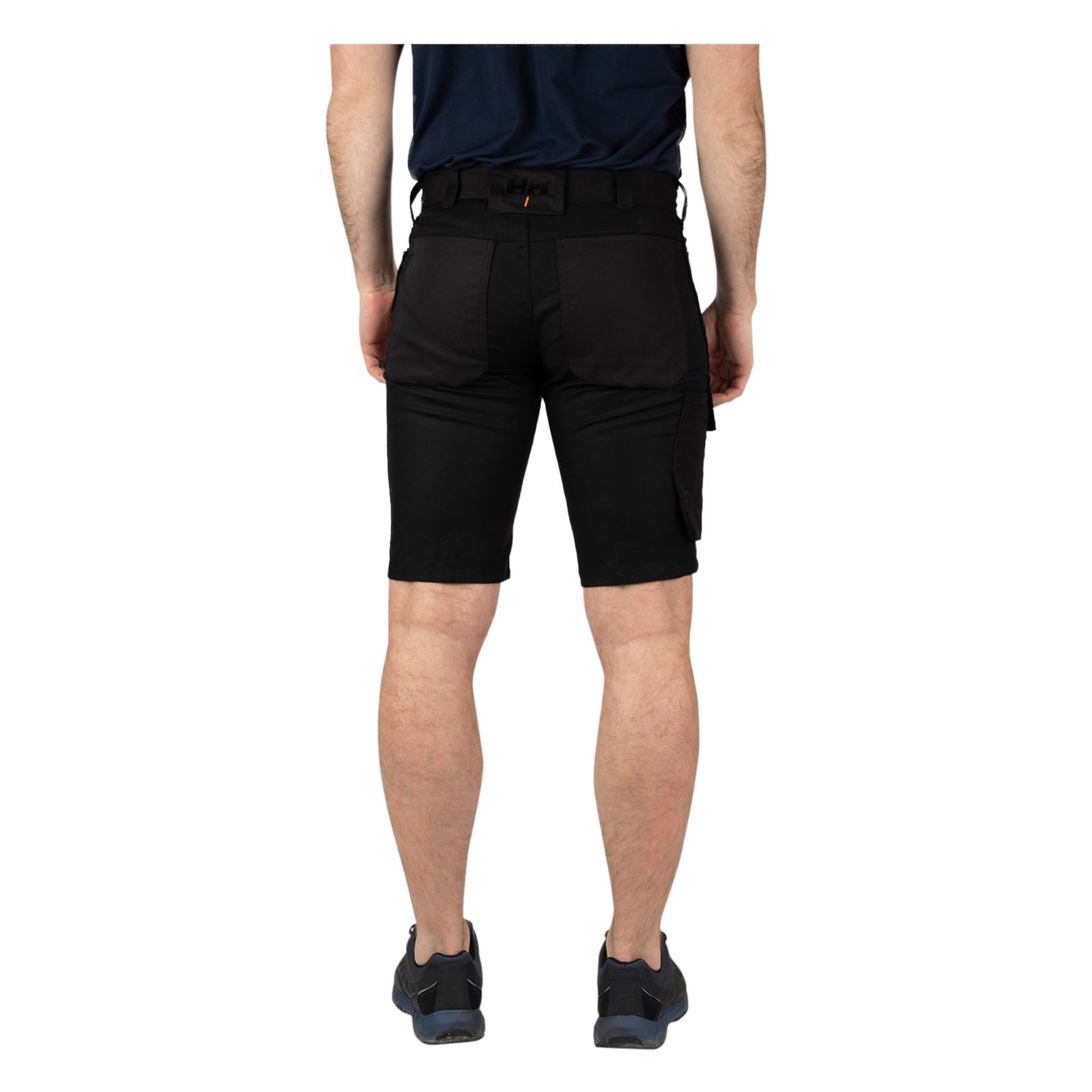 Helly Hansen Workwear Oxford Service Shorts En Coton Pour Hommes Noirs Jusqu'aux Genoux