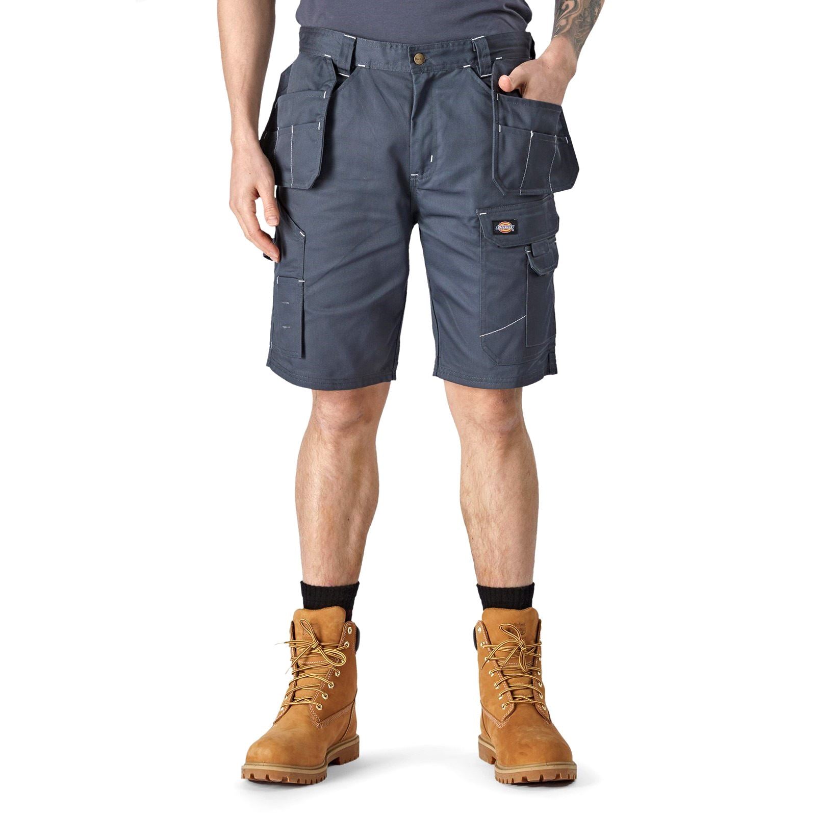 Dickies Redhawk Pro Work Shorts De Travail Gris Pour Hommes En Polyester