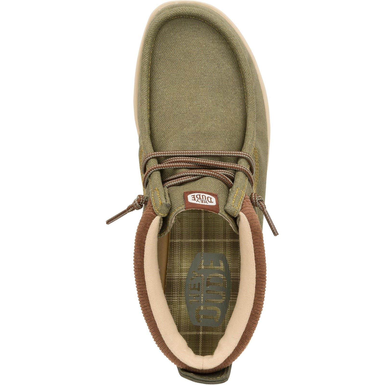 HEYDUDE Wally Mid GripR Bottes En Olive Poussiéreux Pour Hommes