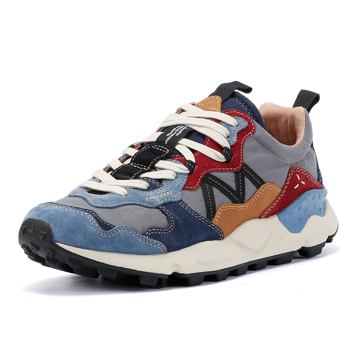 Flower Mountain Lenzan Baskets Bleu En Daim Pour Hommes