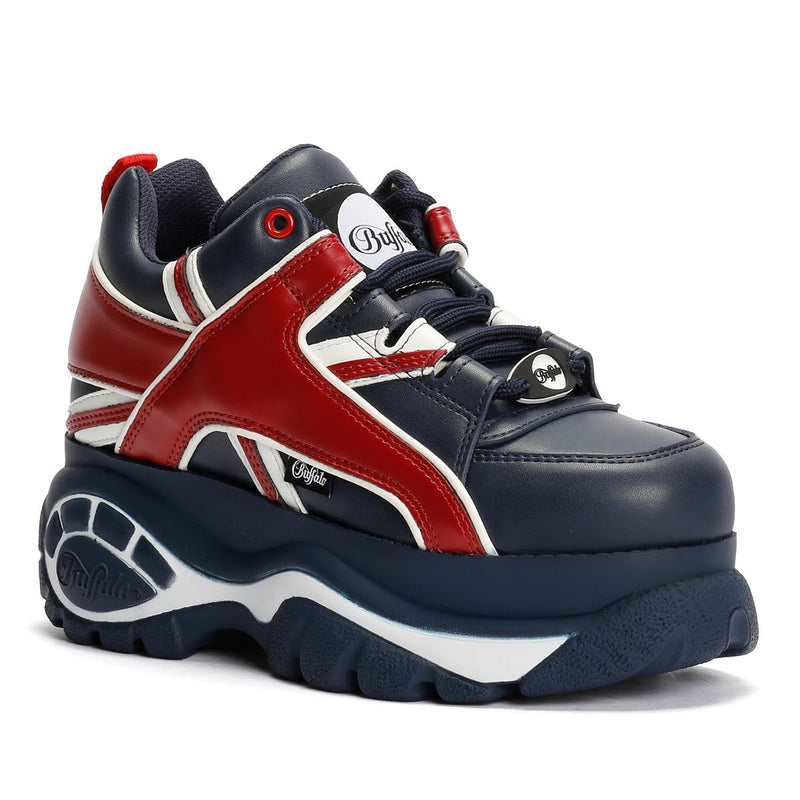 Buffalo 1339-14 Chaussures De Sport En Cuir Bleu Pour Femmes