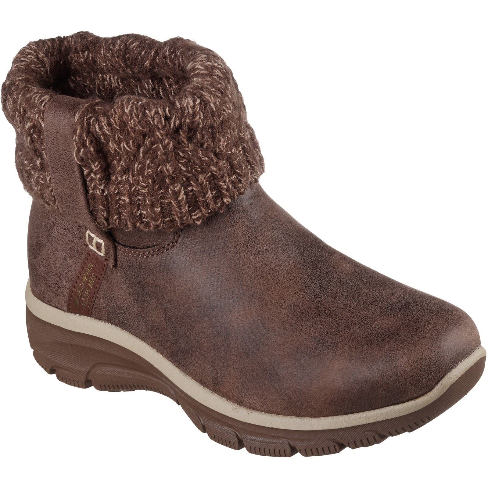 Skechers Easy Going Cozy Weather 2 Botte De Cheville D'Hiver En Chocolat Pour Femmes En Textile
