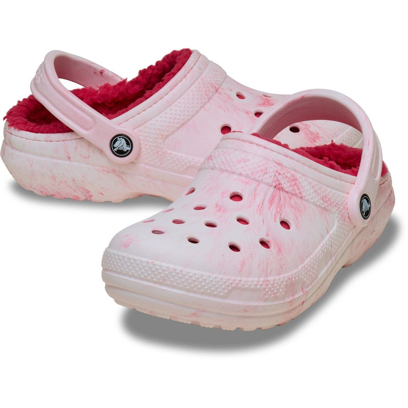 Crocs Classic Lined Clog Sabots En Plastique Thermoformable Pour Femmes En Rose Poudré