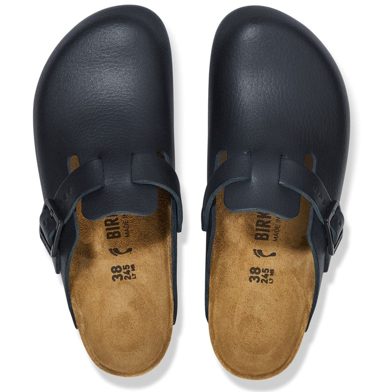 Birkenstock Boston Pro Sabots Noirs En Cuir Pour Femmes