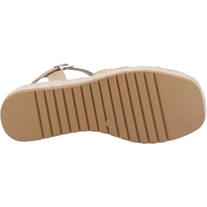 Hush Puppies Jemma Espadrille Sandales Plates Pour Femmes En Polyuréthane Couleur Beige
