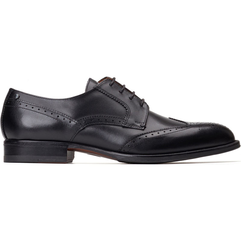 Base London Bell Chaussures Derby En Cuir Noir Pour Hommes