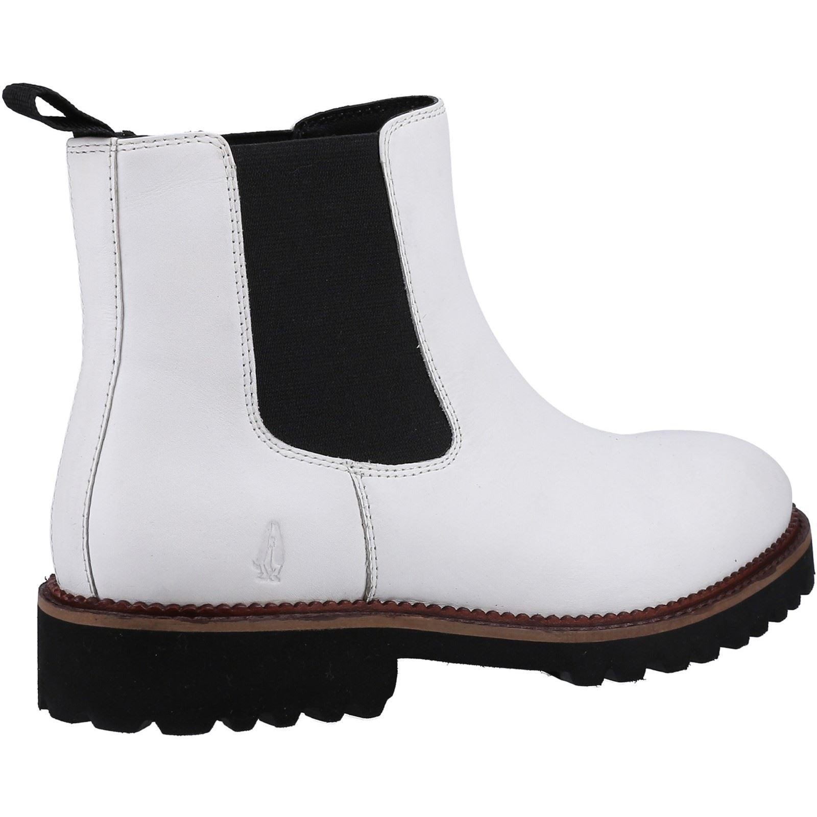 Hush Puppies Gwyneth Chelsea Bottes Blanches En Daim Pour Femme