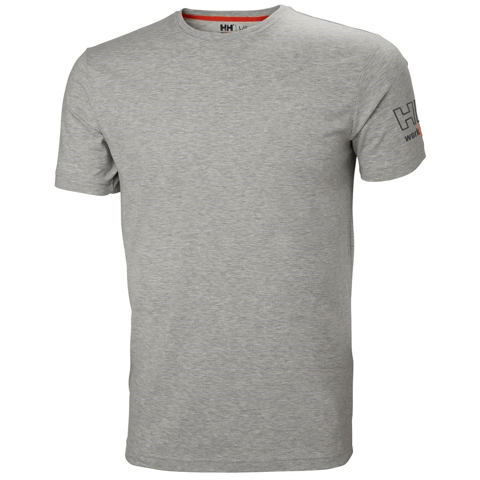 Helly Hansen Workwear Kensington T-Shirts À Manches Courtes Grises Pour Hommes En Coton
