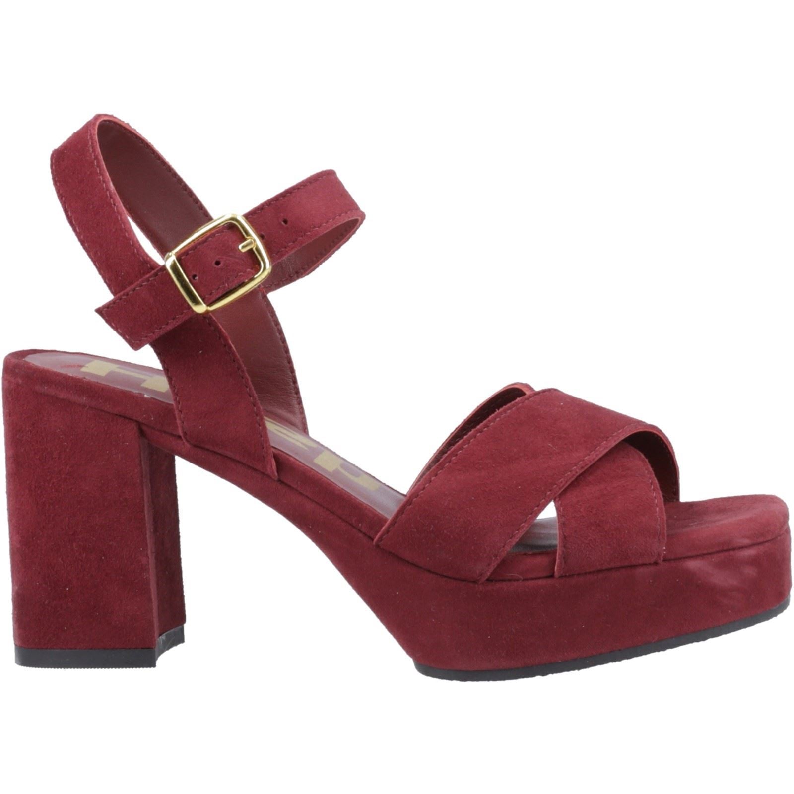 Hush Puppies Ophelia Sandales Pour Femmes En Daim Bordeaux
