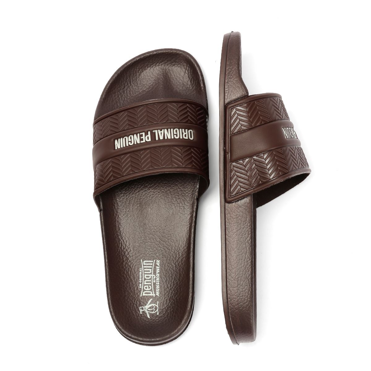 Penguin Paradise Glissements Bruns Pour Hommes