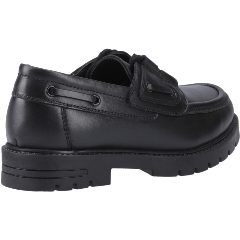 Hush Puppies Lucy Chaussures Bateau Noires Pour Filles En Cuir
