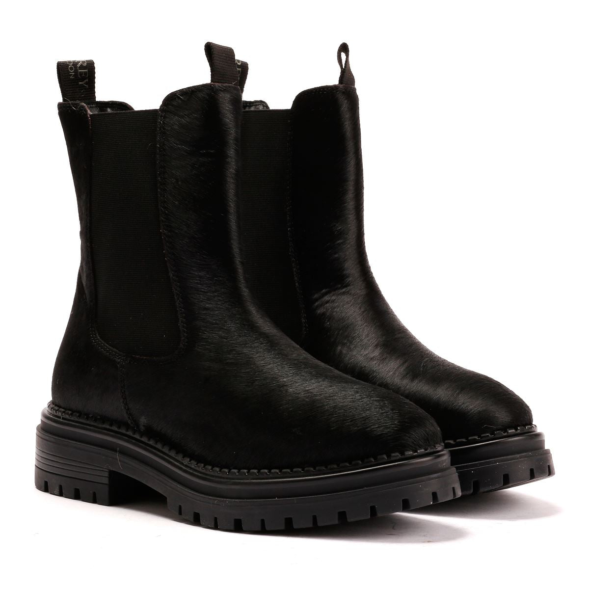 Osprey London The Hampton Chelsea Bottes Noires En Cuir Pour Femmes