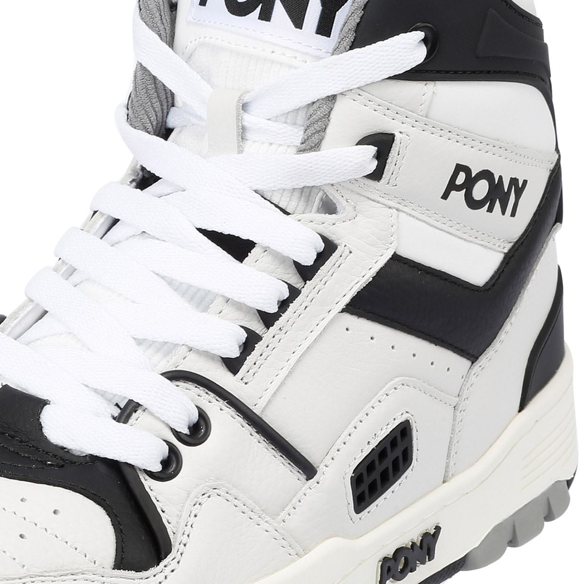 Pony M_100 Des Baskets En Cuir Blanches/Noires