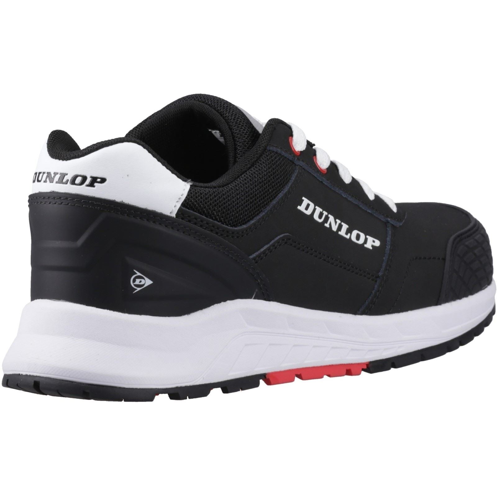 Dunlop Storm Baskets De Sécurité Pour Hommes En Nubuck Noires/Blanches/Rouges