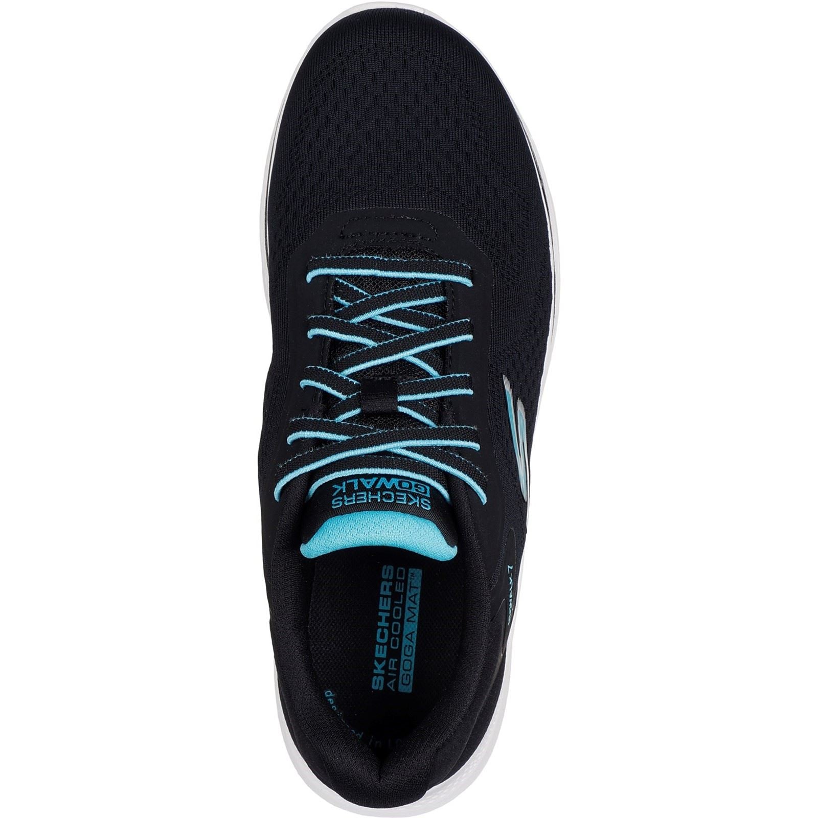 Skechers GO WALK 7 Cosmic Waves Baskets De Sport Pour Femmes En Synthétique Noir/Turquoise