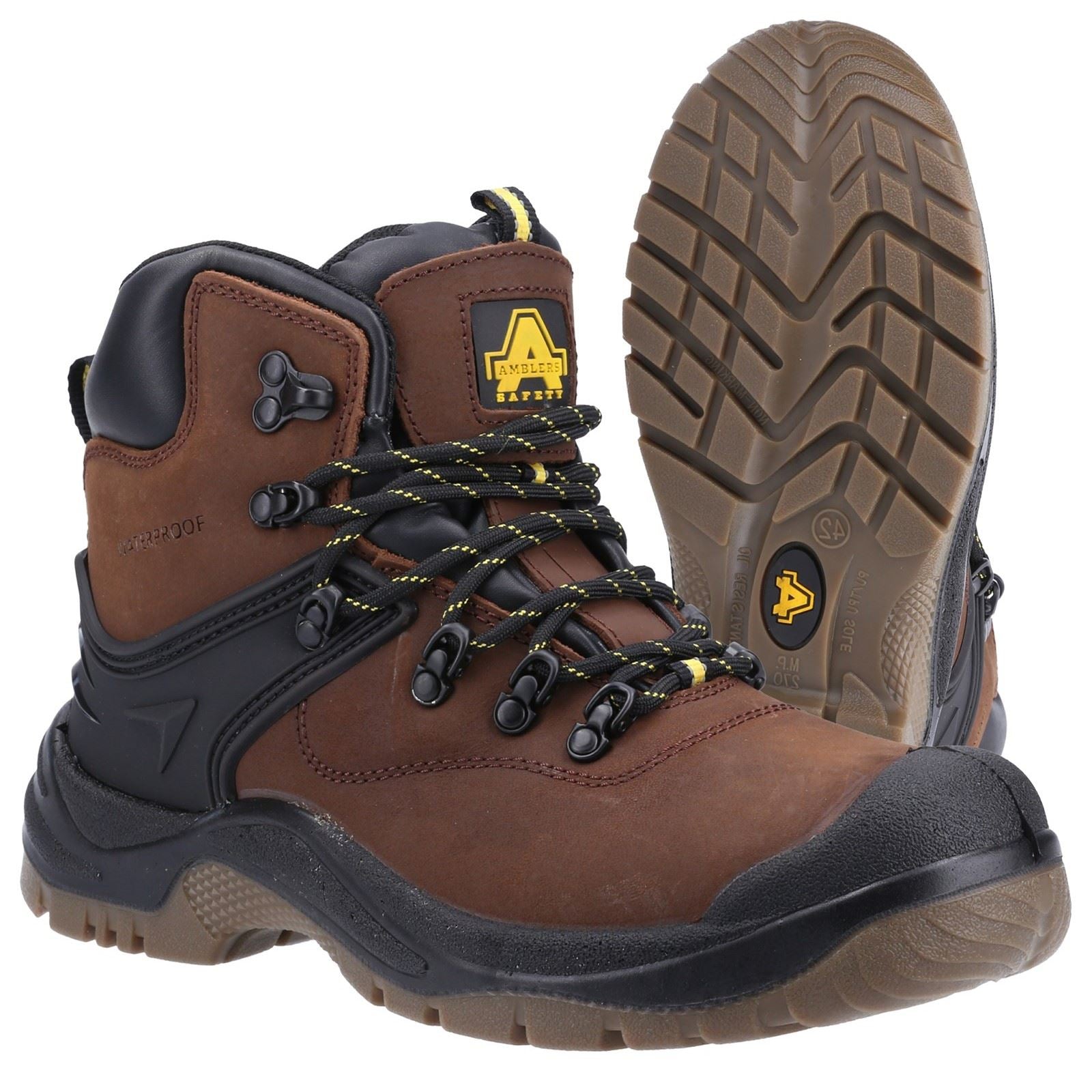 Amblers Safety  Bottes De Sécurité En Cuir Marron Fs197