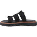 Hush Puppies Celeste Slide Sandales Noires Pour Femmes En Cuir