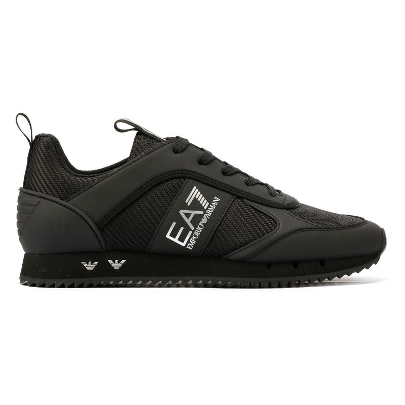 EA7 Black & White Carbon Baskets Noires Pour Hommes