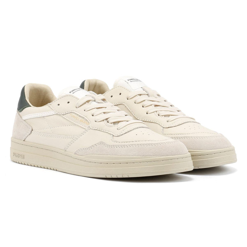 Pompeii Elan Leather Ecru Jasper Baskets Blanches En Cuir Pour Hommes