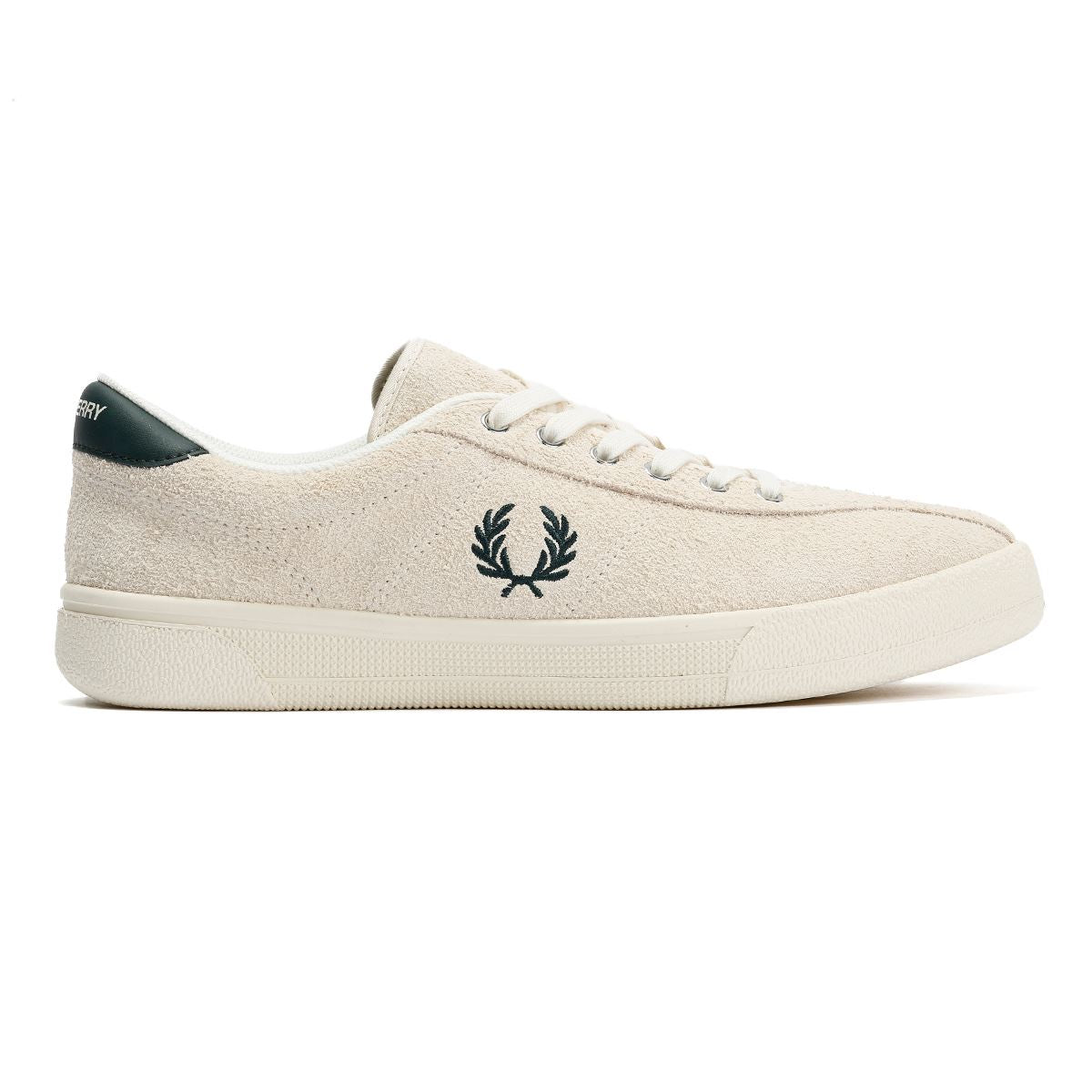 Fred Perry Tennis Shoe Baskets Blanches Pour Hommes Suede