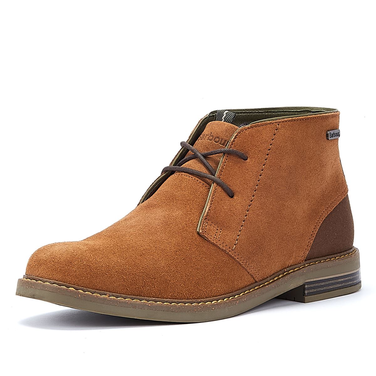 Barbour Bottes Beige En Daim Pour Homme À Lacets