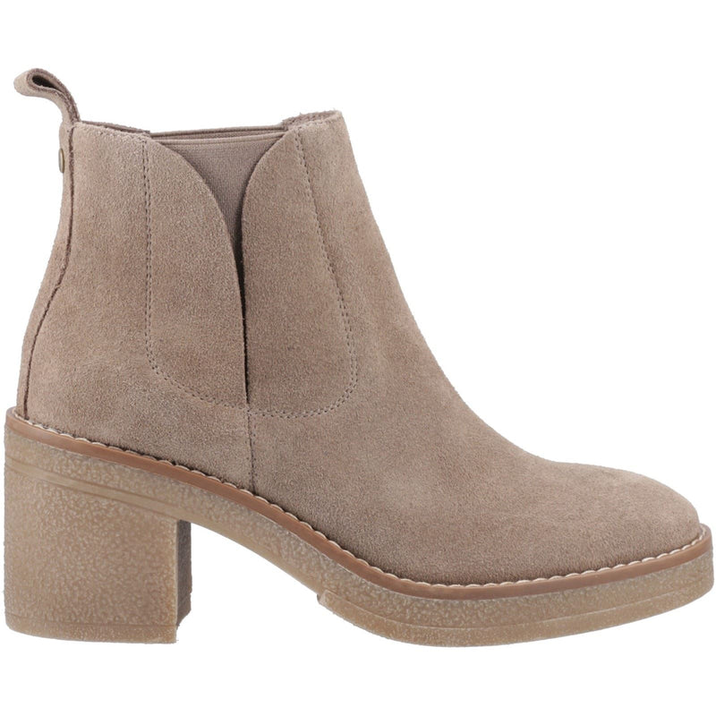 Hush Puppies Felicia Femmes Suédoises Bottines À Talons Chelsea Taupe