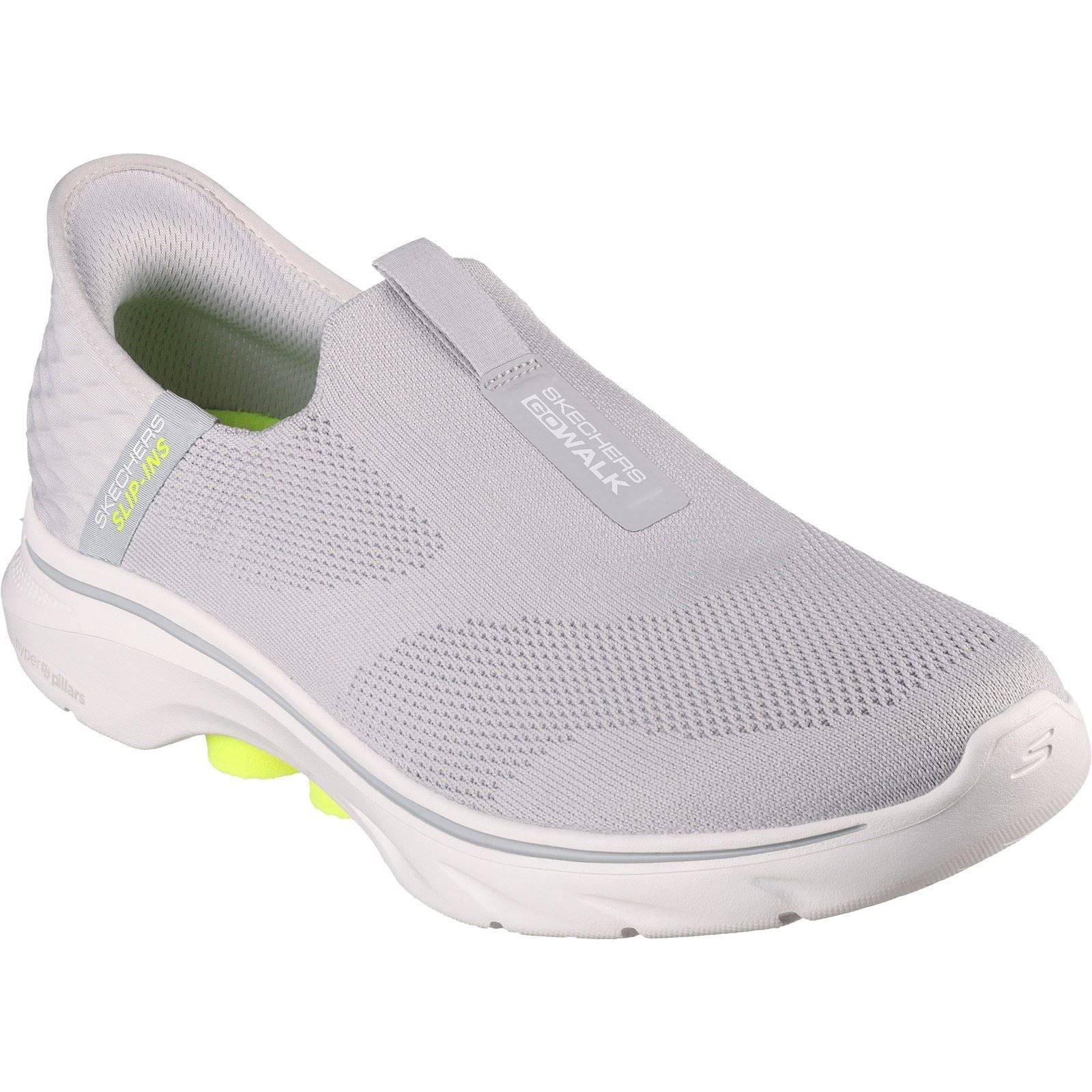 Skechers GO WALK 7 Easy On 2 Baskets En Maille Gris/Jaune Pour Hommes