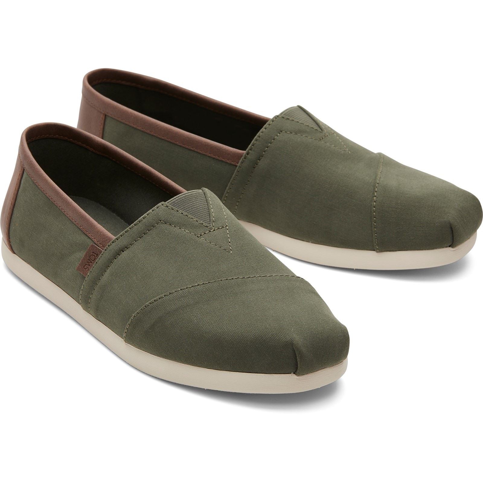 TOMS Alpargata Classic Espadrilles Pour Hommes En Mélange De Coton, Couleur Sauge Foncé