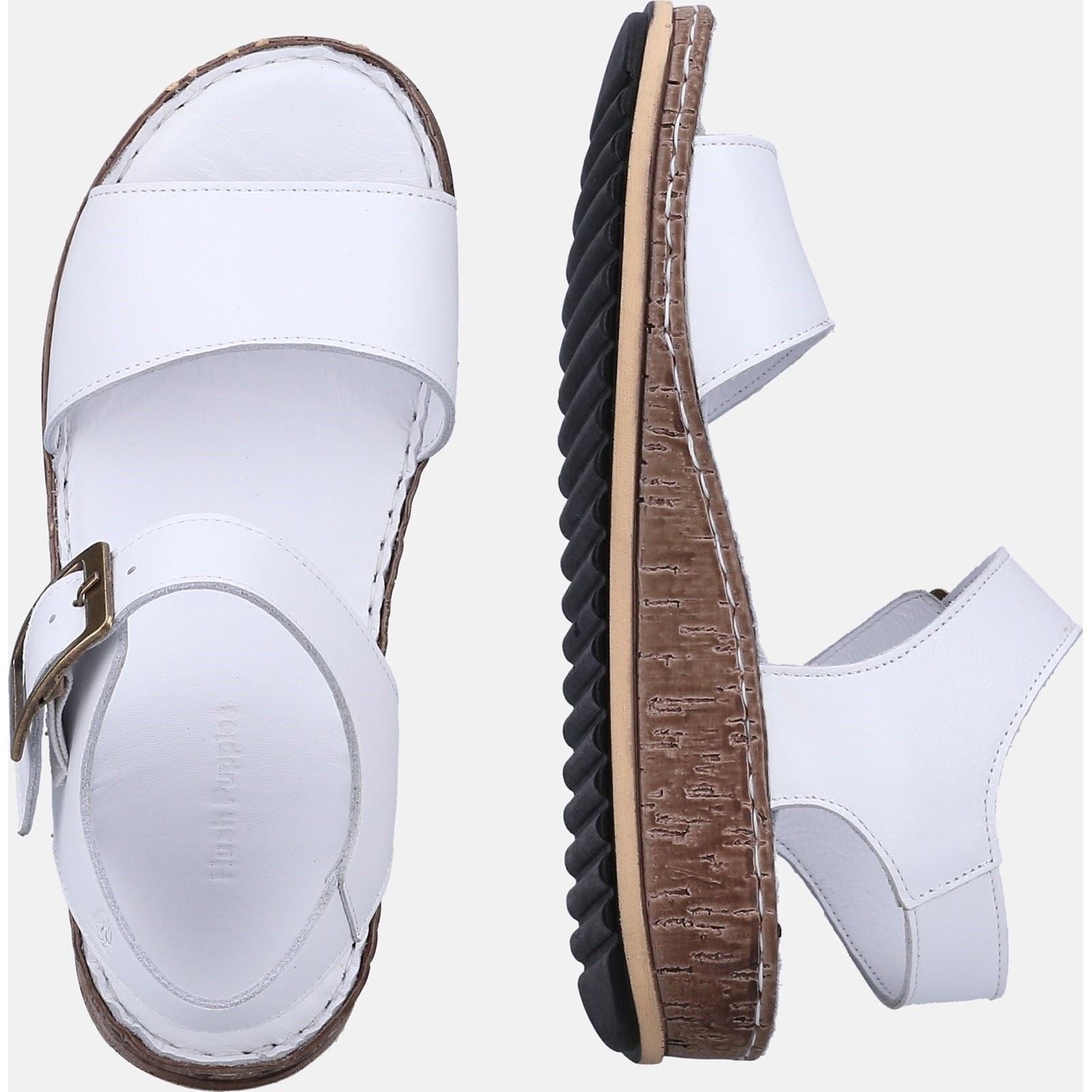 Hush Puppies Ellie Sandales Blanches Pour Femmes En Cuir