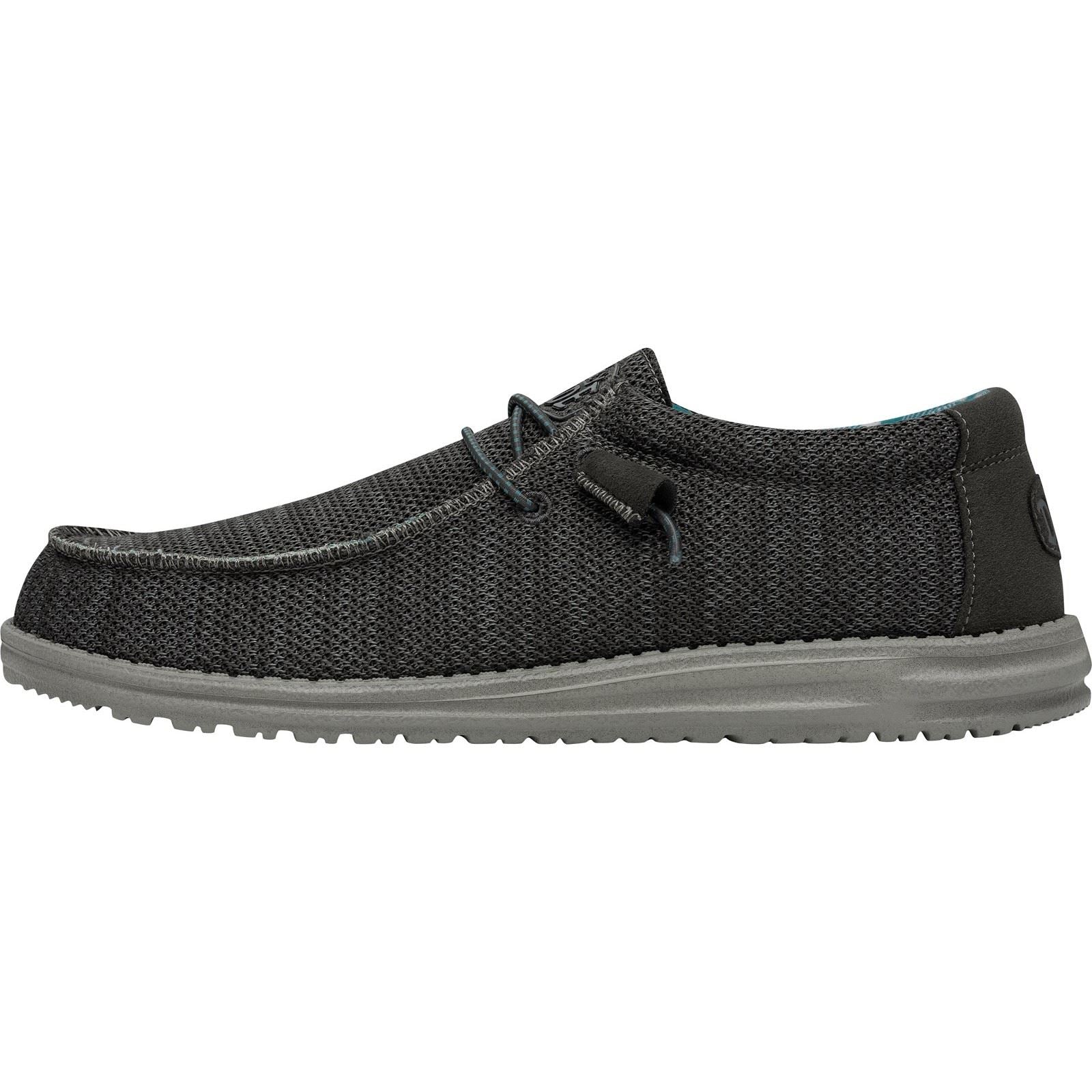 HEYDUDE Wally Sox Chaussures Bateau Pour Hommes En Daim Synthétique Gris Anthracite