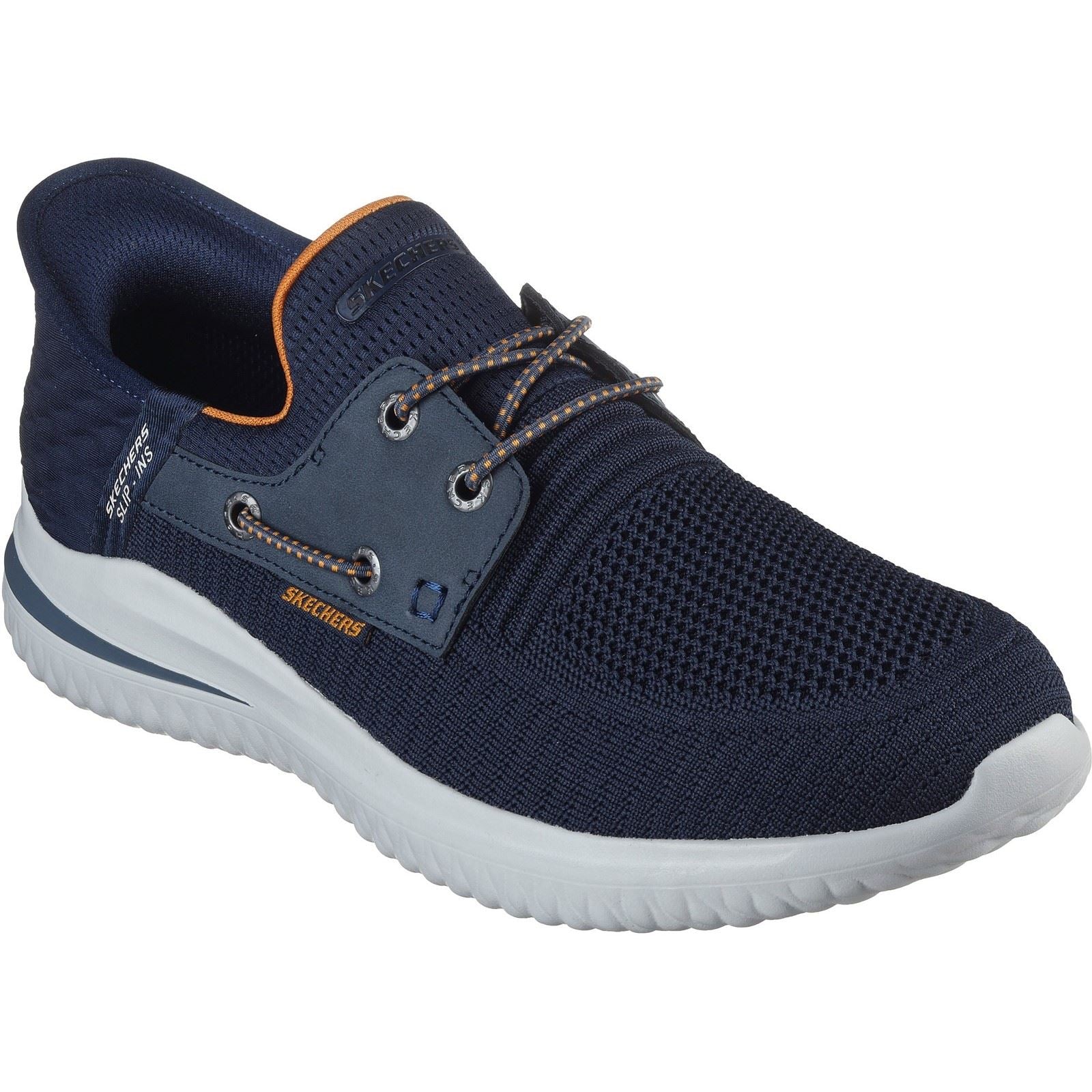 Skechers Delson 3.0 Roth Chaussures De Sport Pour Hommes En Toile Bleu Marine