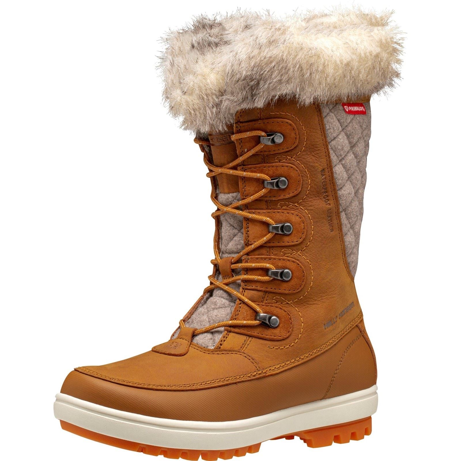 Helly Hansen Sport Garibaldi Bottes Mi-mollet D'hiver Pour Femmes En Cuir Nouveau Blé/kaki Foncé