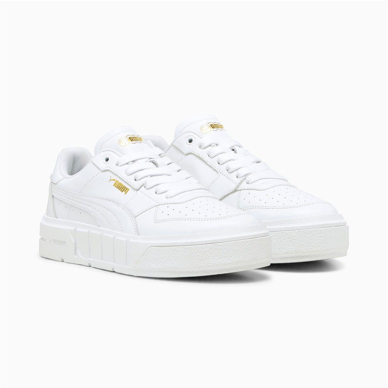 Puma Cali Court Baskets Blanches En Cuir Pour Femmes