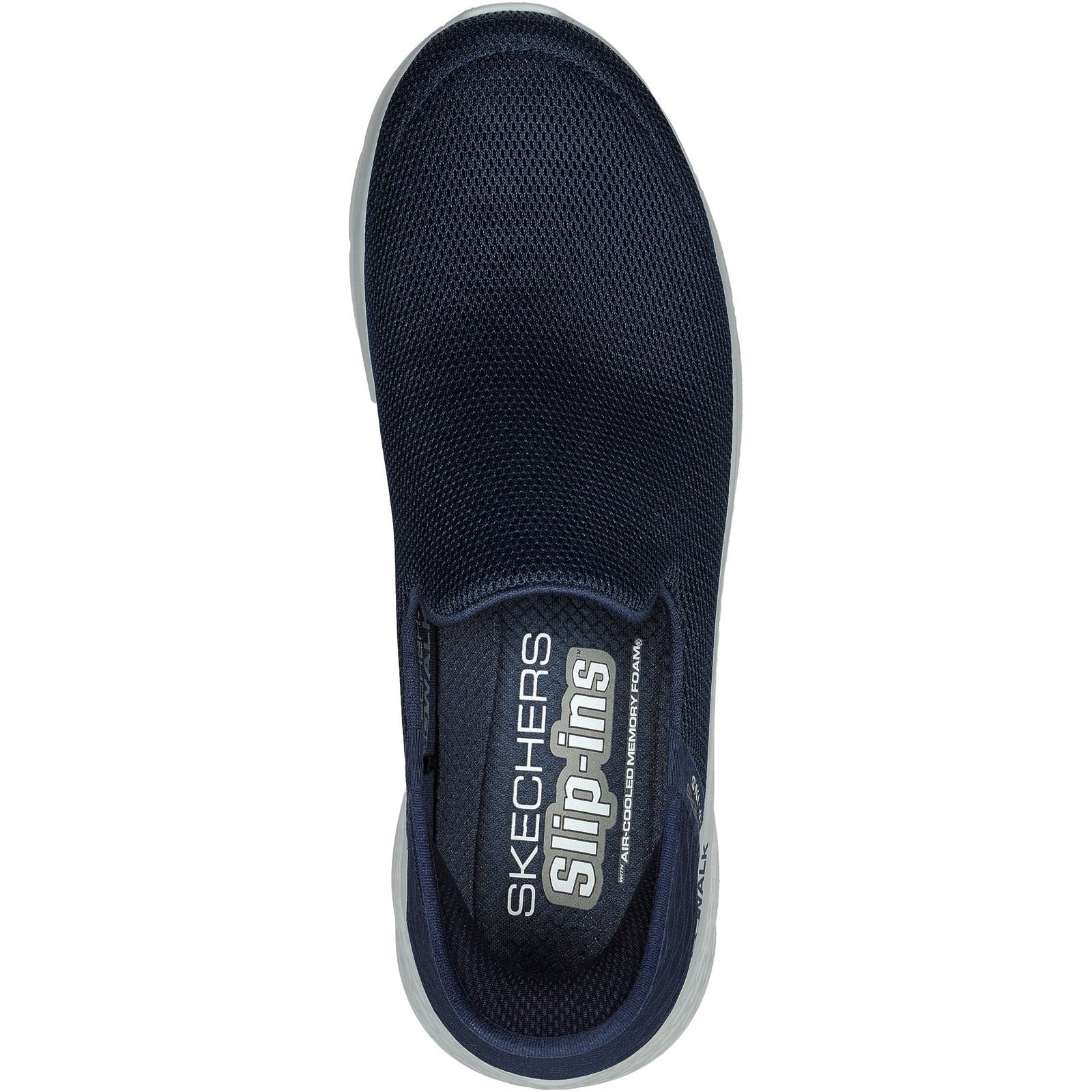 Skechers Go Walk Flex No Hands Baskets En Synthétique Pour Homme, Couleur Marine